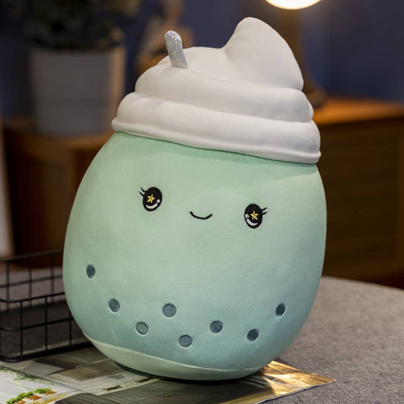 ToyalFriends Food Drinks bubble tea peluche 25cm verde morbido