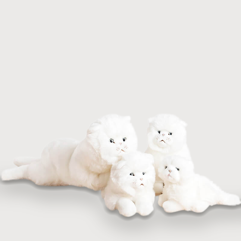 La Pelucherie Cats Oscar gatto peluche 20 cm bianco