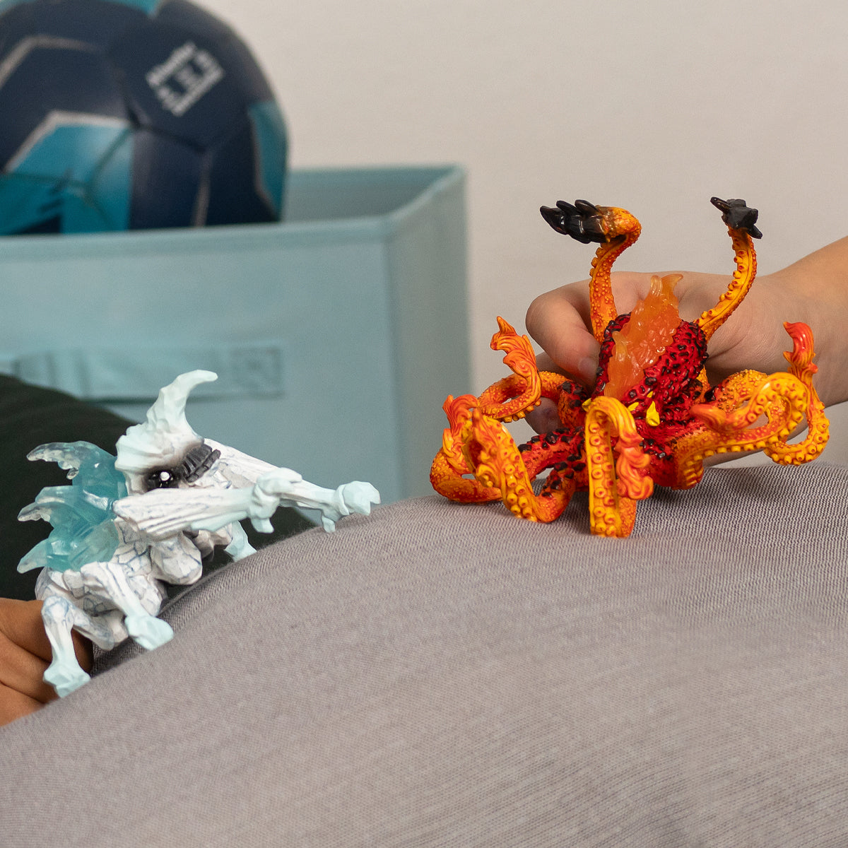 Schleich Eldrador Coleottero ghiaccio vs Kraken fuoco figure