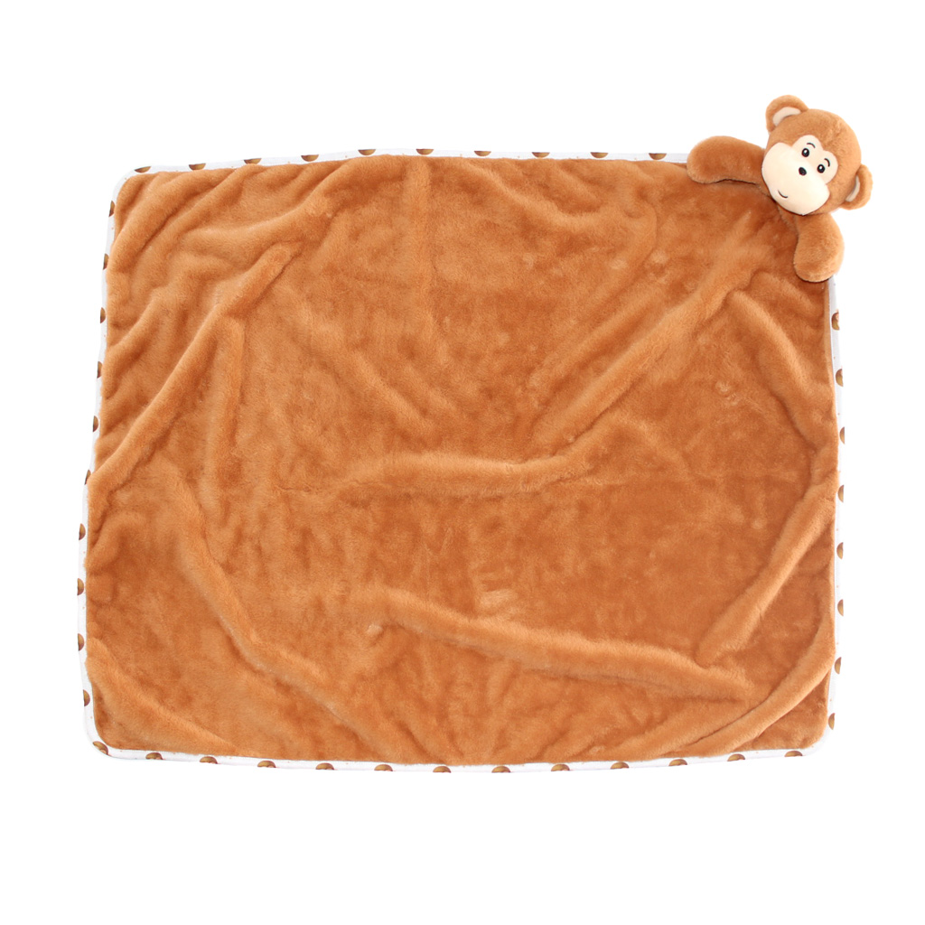 Cubbies Blankies Monkey Blanket Large doudou scimmia marrone