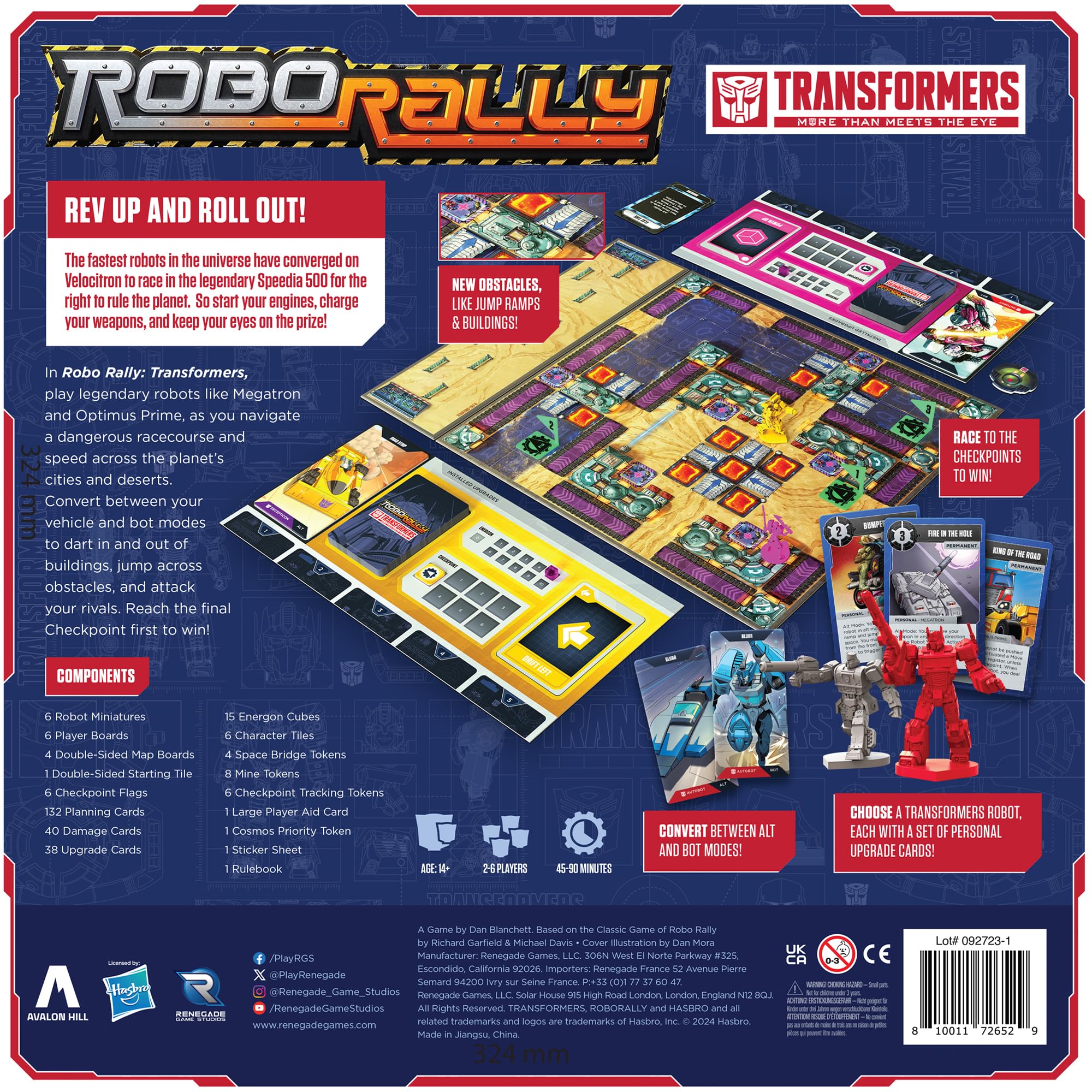 Transformers Robo Rally gioco da tavolo RGD02652 2-4 giocatori