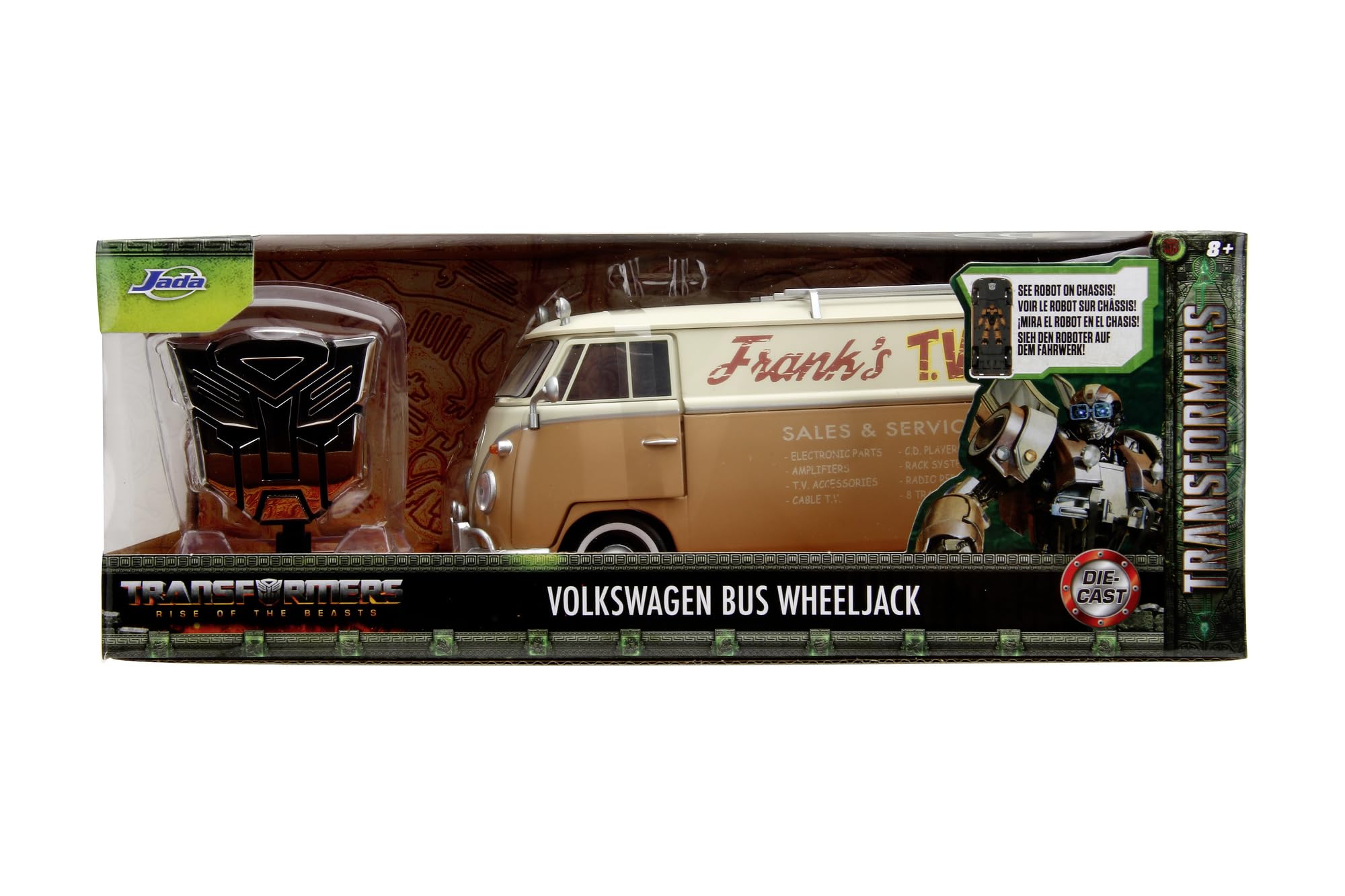 Transformers Die-Cast Wheeljack VW Bus T7 modellino auto 1:24 19 cm