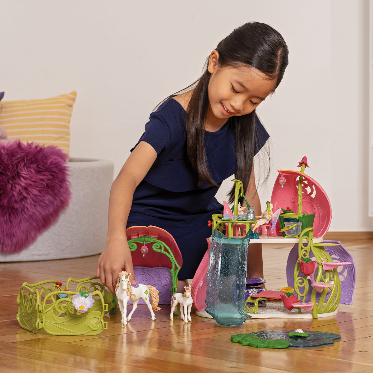 Schleich Bayala Casa Fiorita Unicorni Lago 42445 Playset