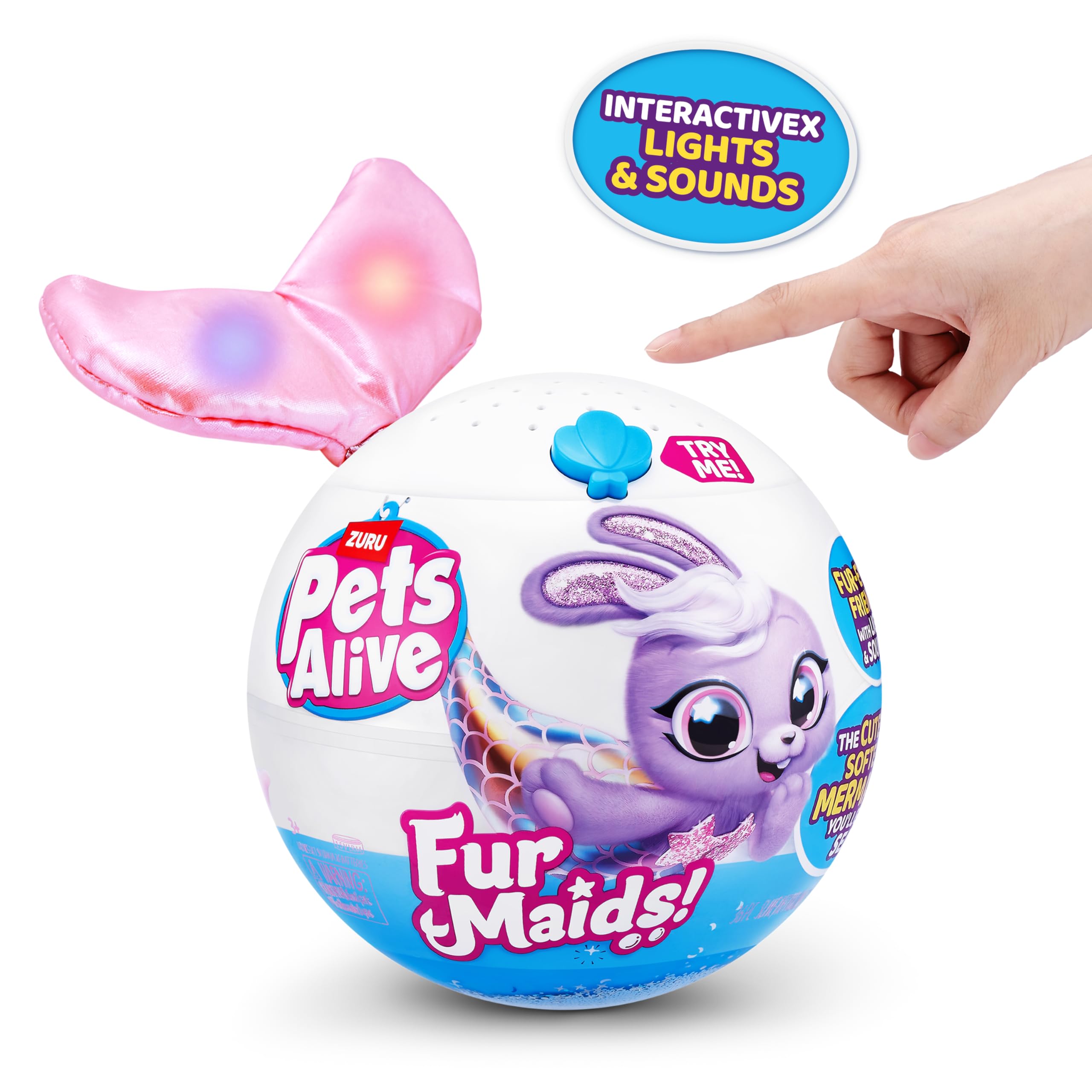 Pets Alive Furmaids peluche sirena interattiva Gattino Rosa Pink