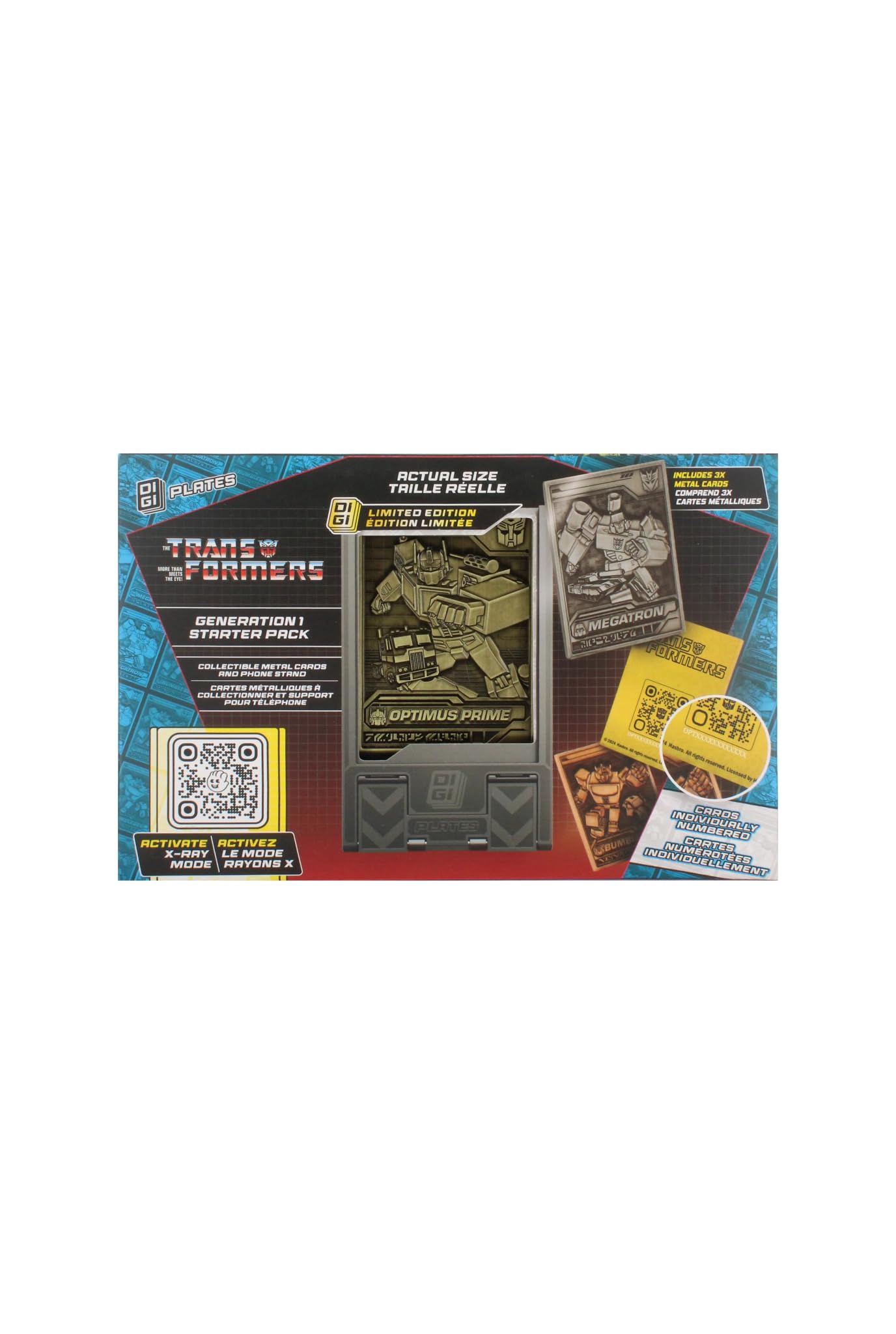 Transformers Digiplate pacchetto iniziale 3 piatti metallo