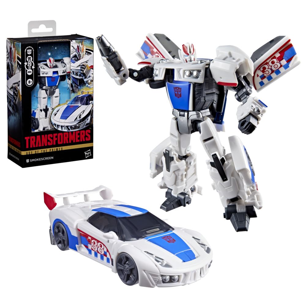 Transformers Age of the Primes Smokescreen action figure 13cm Deluxe auto corsa