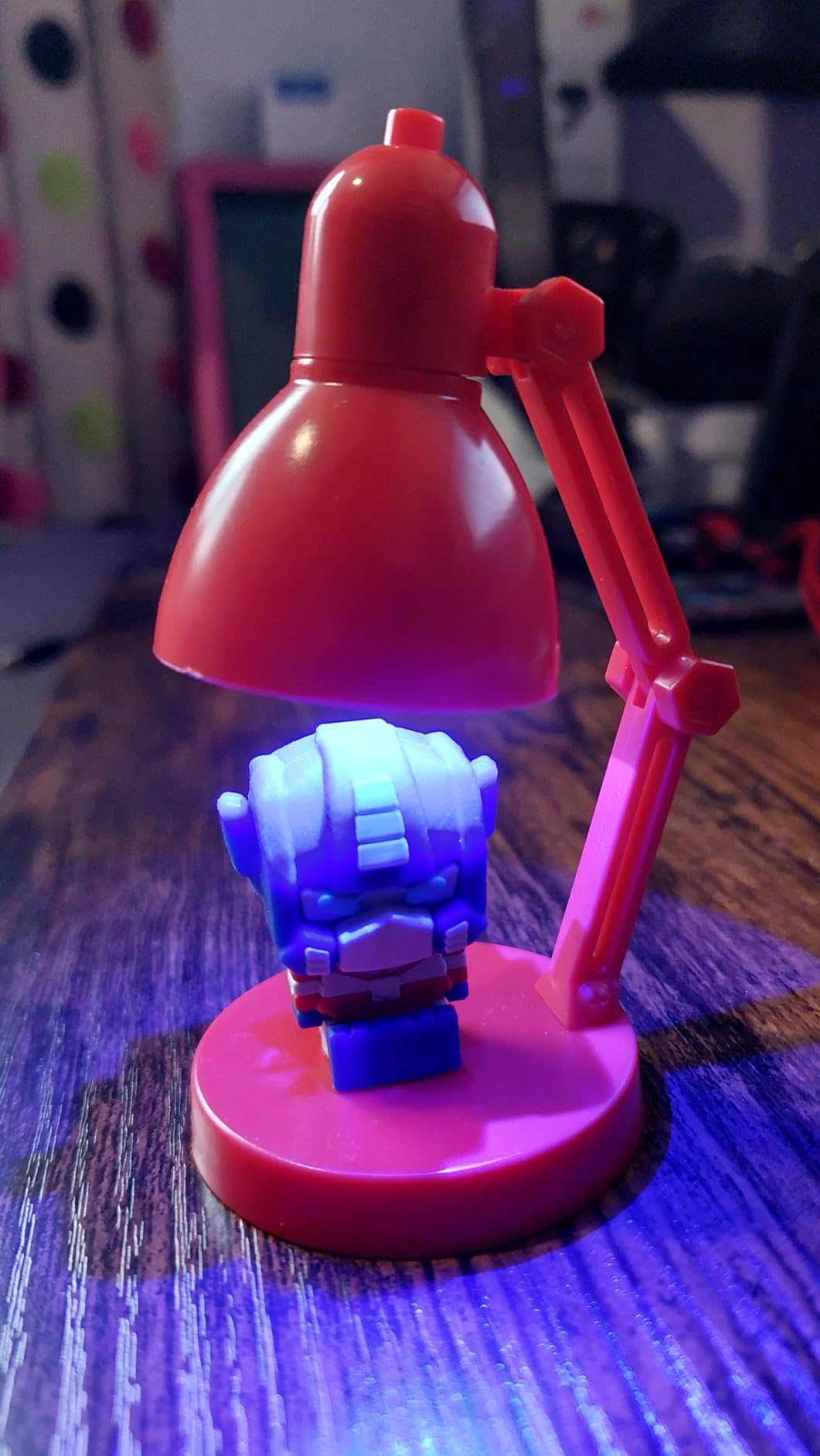 Transformers Optimus Prime Mini Lampada LED Luce Blu