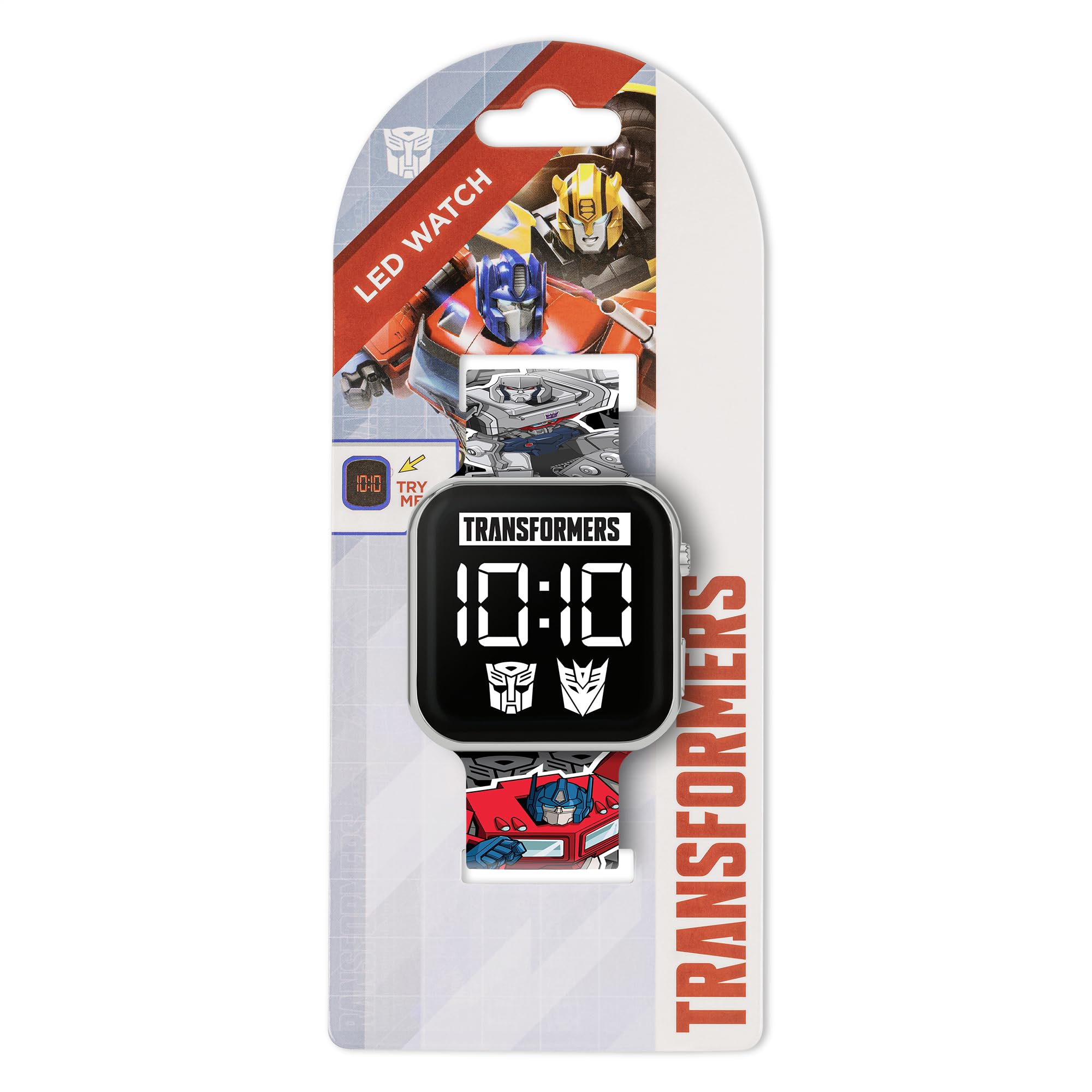 Transformers orologio bambino digitale LED silicone nero