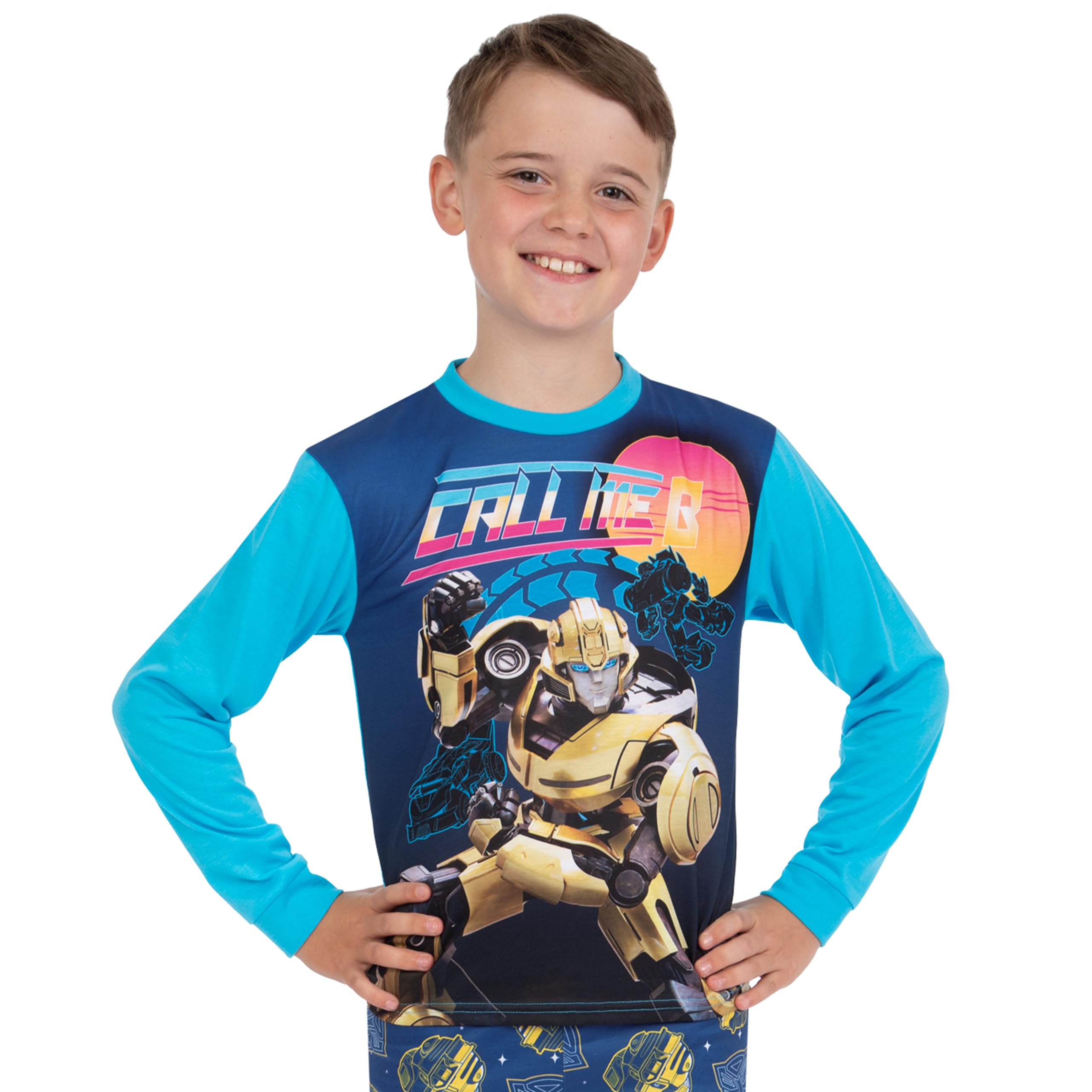 Transformers Bumblebee pigiama bambino invernale blu 2 pezzi