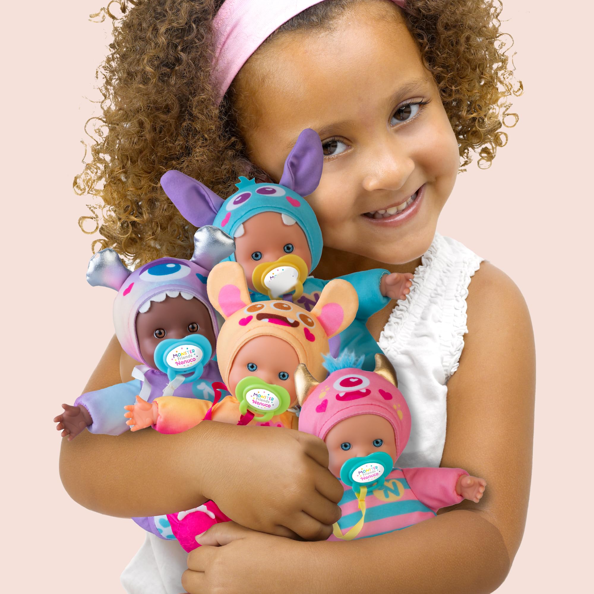 Nenuco Bambole NFNB1100 Bambola 15 cm Rosa Monster Friends