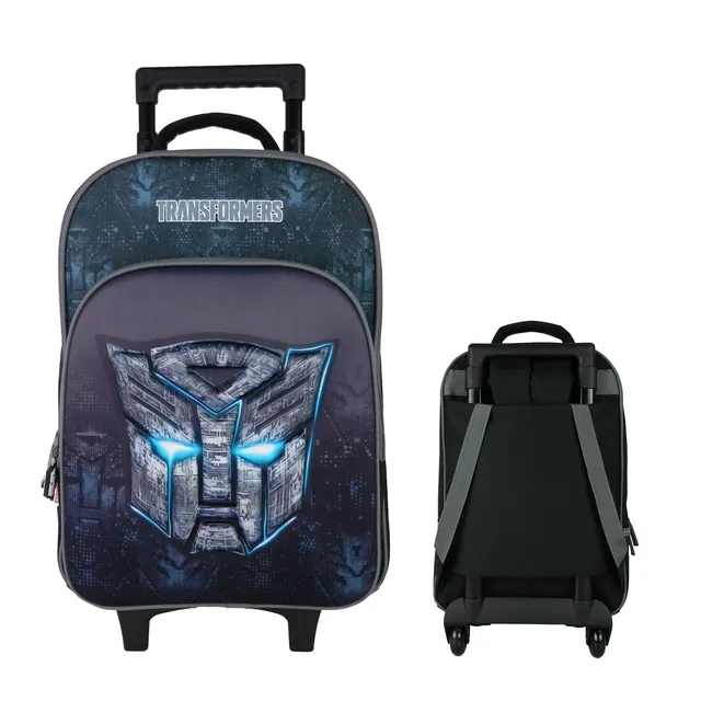Transformers Nero zaino trolley scuola 32x45 cm poliestere