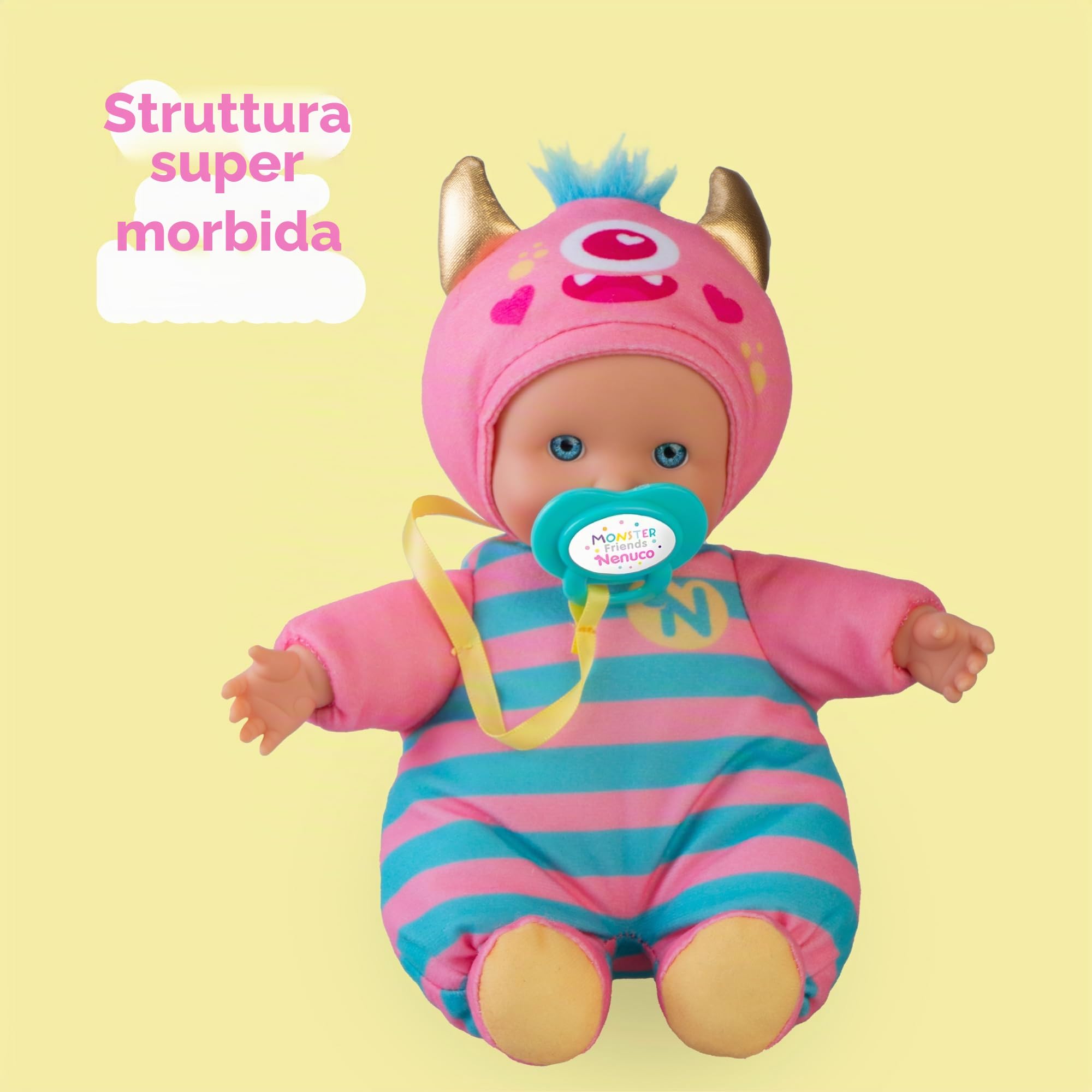 Nenuco Bambole NFNB1100 Bambola 15 cm Rosa Monster Friends