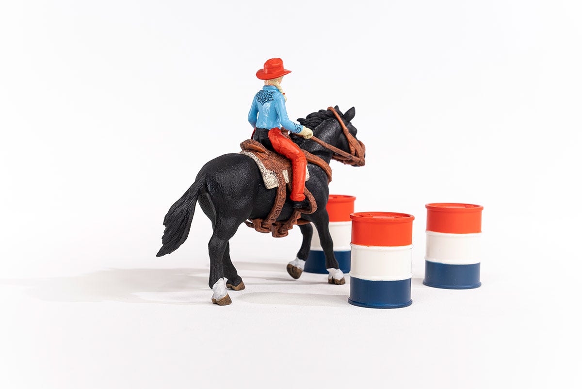 Schleich Horse Club Barrel Racing playset cowgirl 42576
