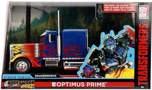 Transformers T1 Optimus Prime auto die-cast 1:24 blu rosso