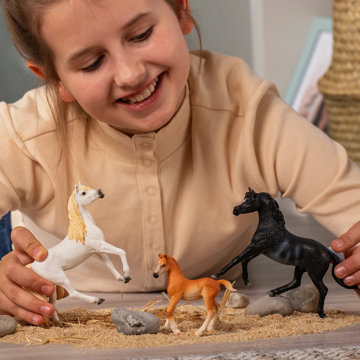 Schleich HORSE CLUB 13983 Giumenta Araba figurina cavalla bianca