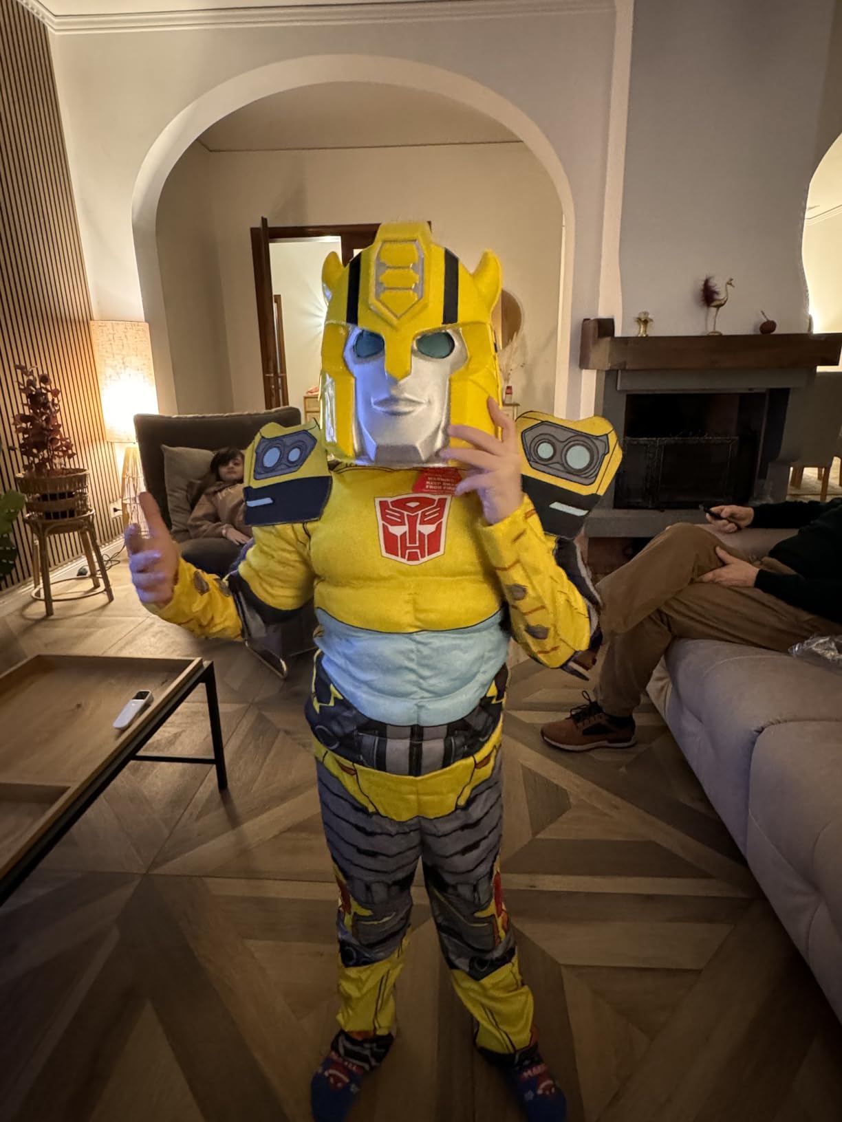 Transformers Bumblebee costume bambino muscoloso M 7-8 anni