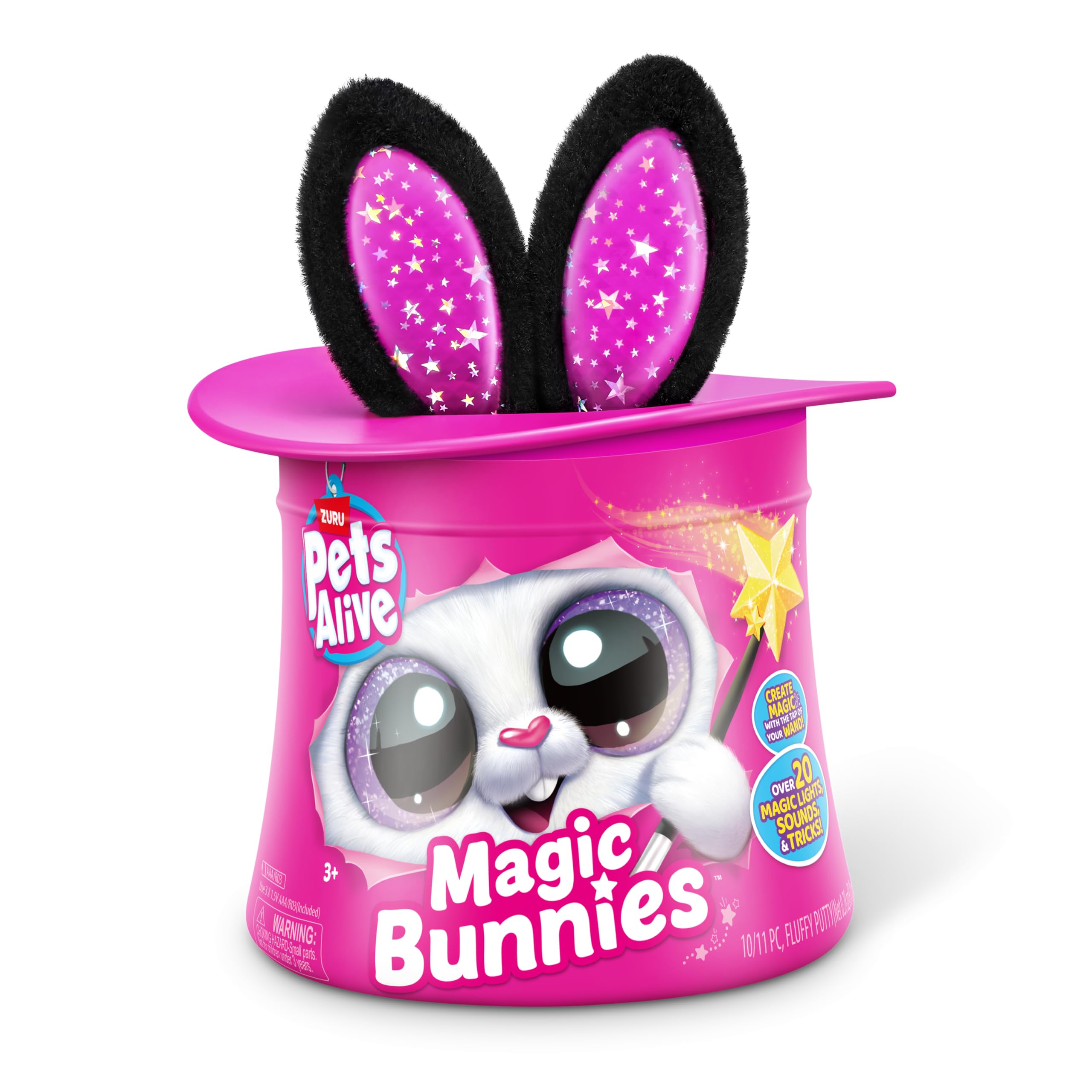Pets Alive Magic Bunnies Sootie coniglio peluche magico nero