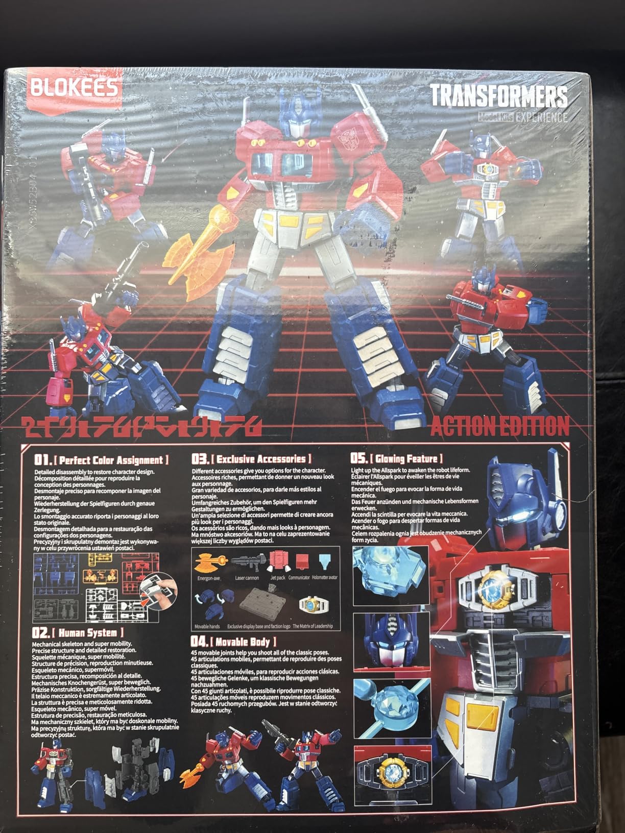Blokees Transformers G1 Optimus Prime model kit luminoso 188 pezzi