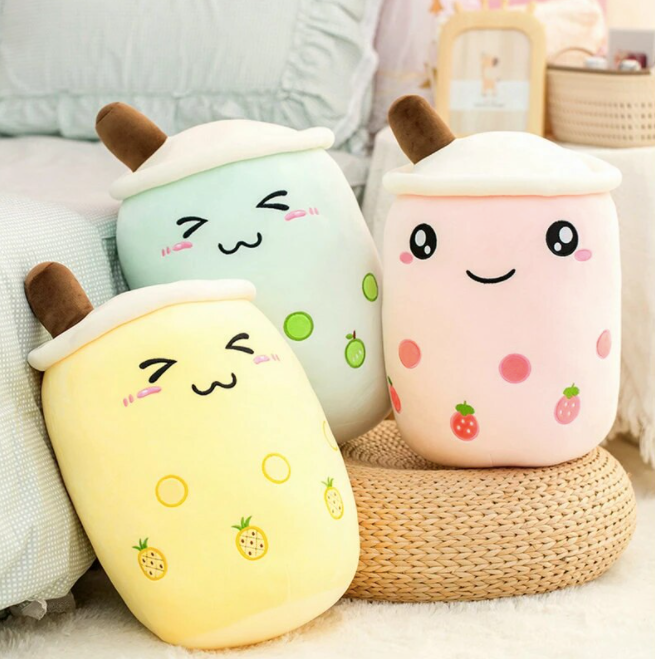 ToyalFriends Food Drinks Bubble Tea Peluche 25cm rosa morbido