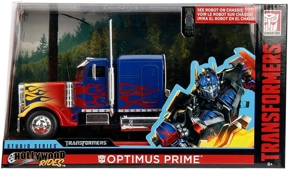 Transformers T1 Optimus Prime auto die-cast 1:24 blu rosso