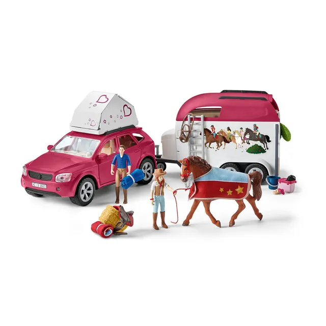 Schleich Horse Club Avventura auto rimorchio cavalli 42535 playset