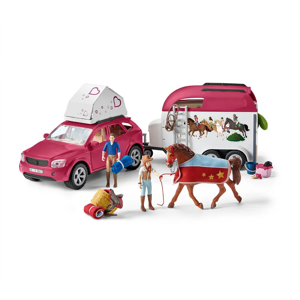 Schleich Horse Club Avventura auto rimorchio cavalli 42535 playset