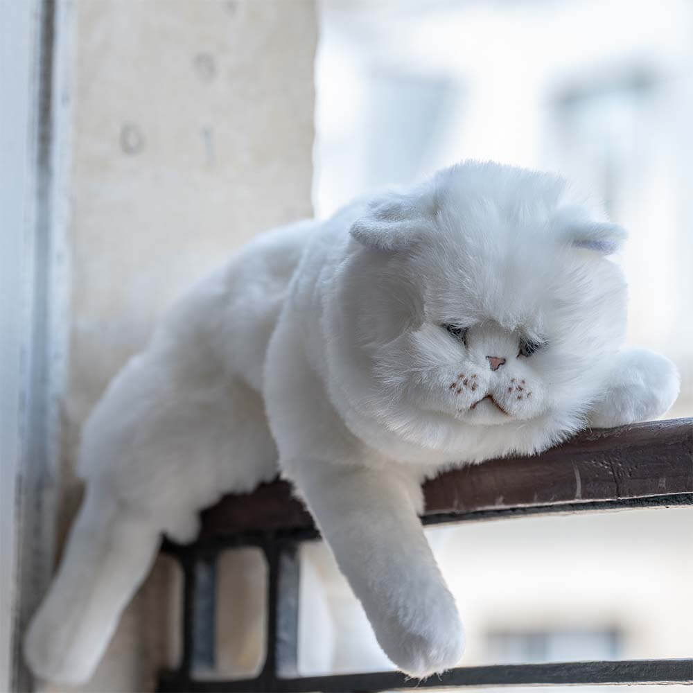 La Pelucherie Cats Oscar gatto peluche 20 cm bianco