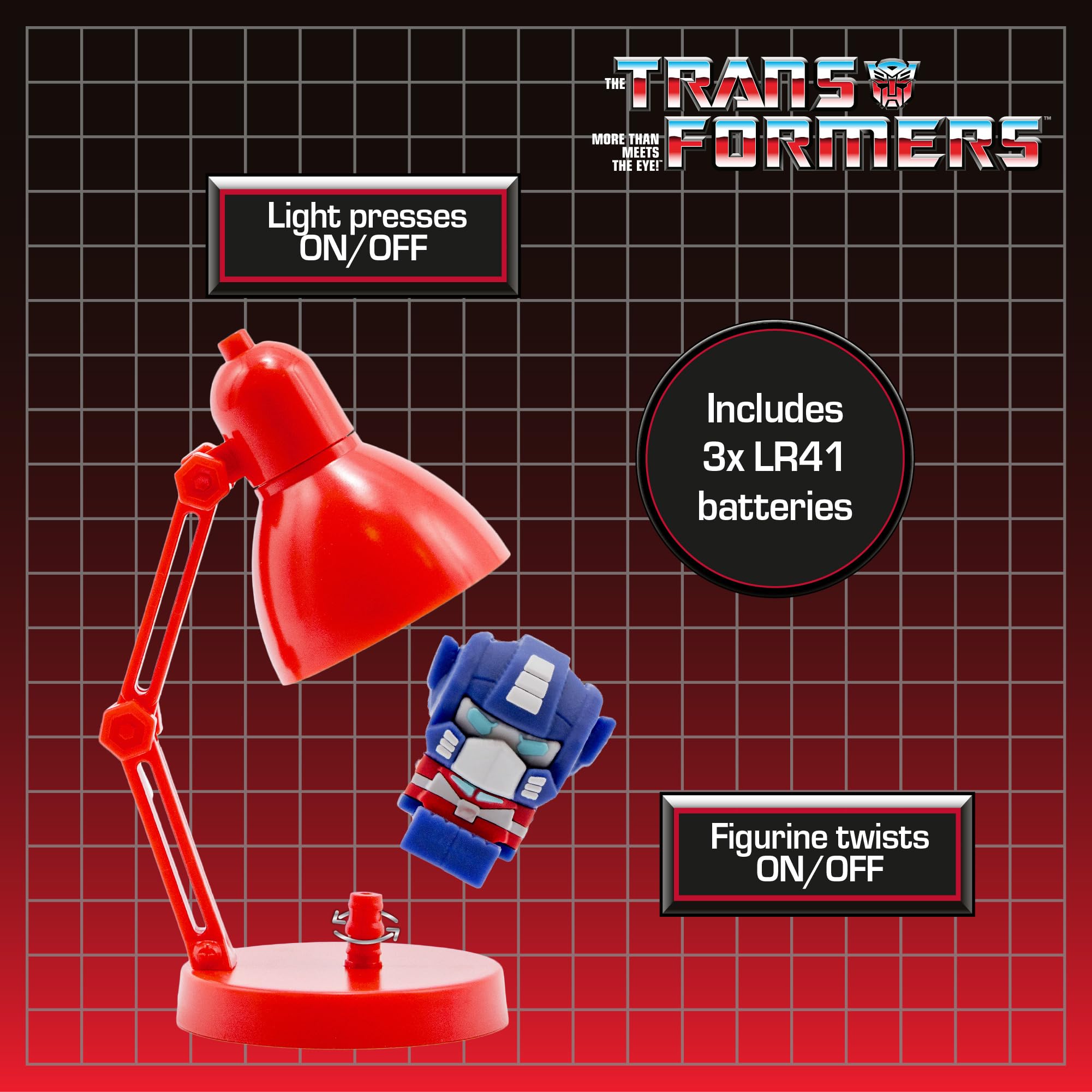 Transformers Optimus Prime Mini Lampada LED Luce Blu