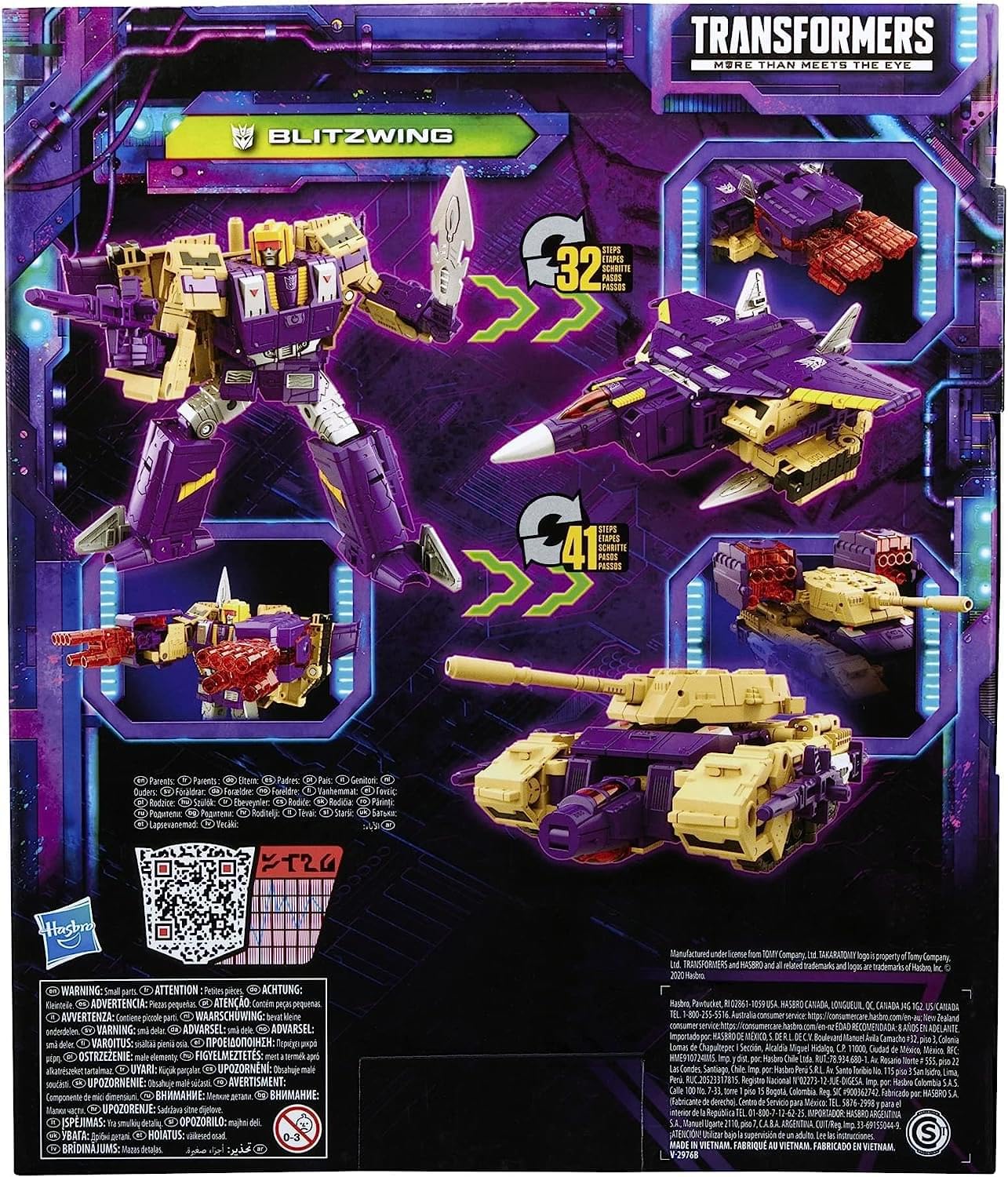 Transformers Legacy Blitzwing Leader tripla conversione action figure 17cm