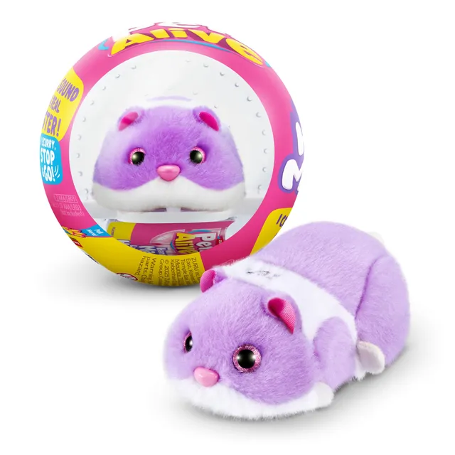 Pets Alive Hamster Mania viola peluche interattivo 20 suoni