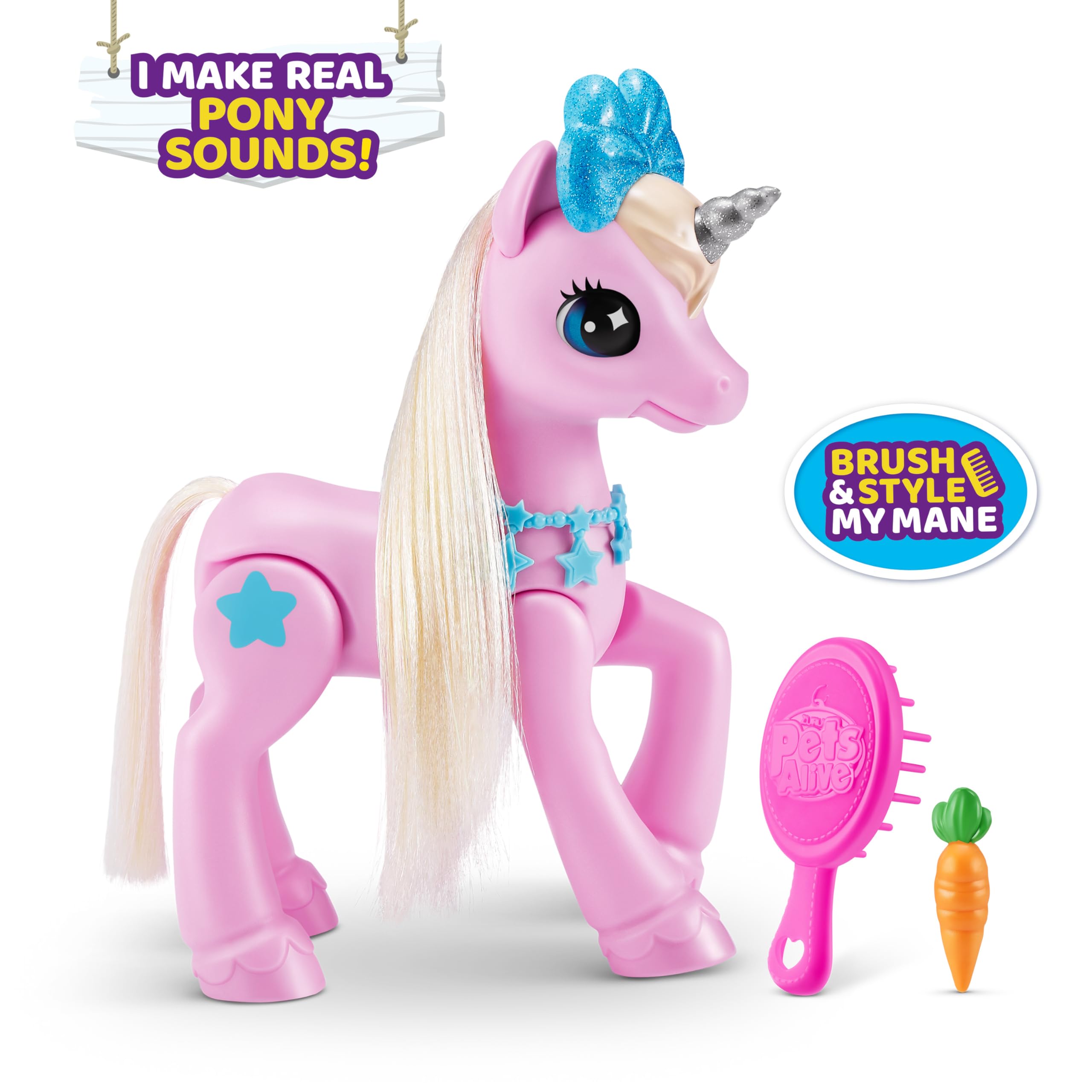 Pets Alive My Magical Unicorn peluche interattivo con scuderia
