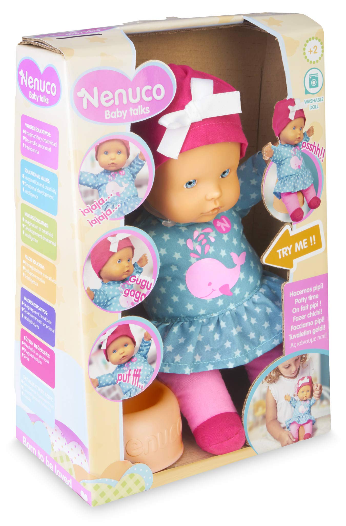 Nenuco Baby Talks Facciamo Pipì bambola 25 cm con vasino