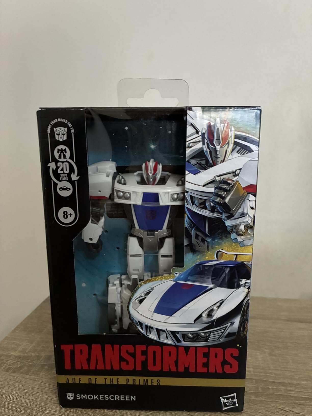 Transformers Age of the Primes Smokescreen action figure 13cm Deluxe auto corsa