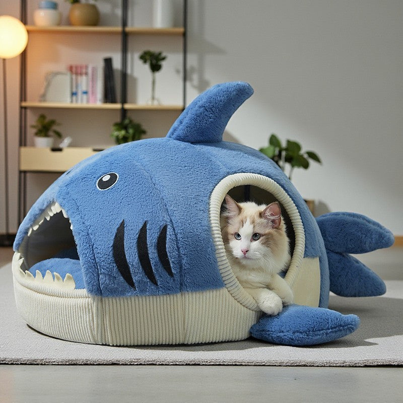 ToyalFriends Pet Beds Cuccia Squalo M per gatti morbida