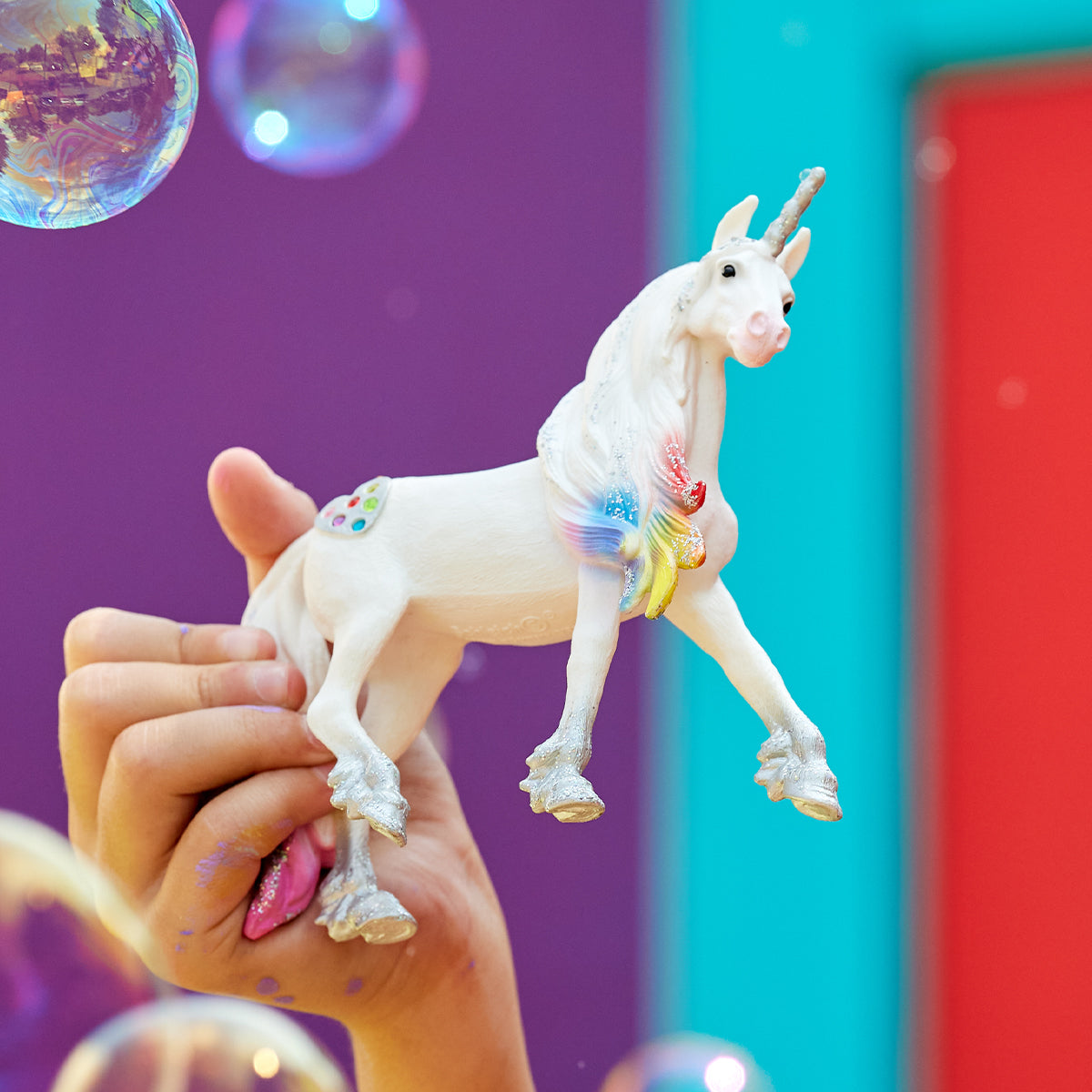 Schleich Bayala 70725 Stallone unicorno arcobaleno bianco