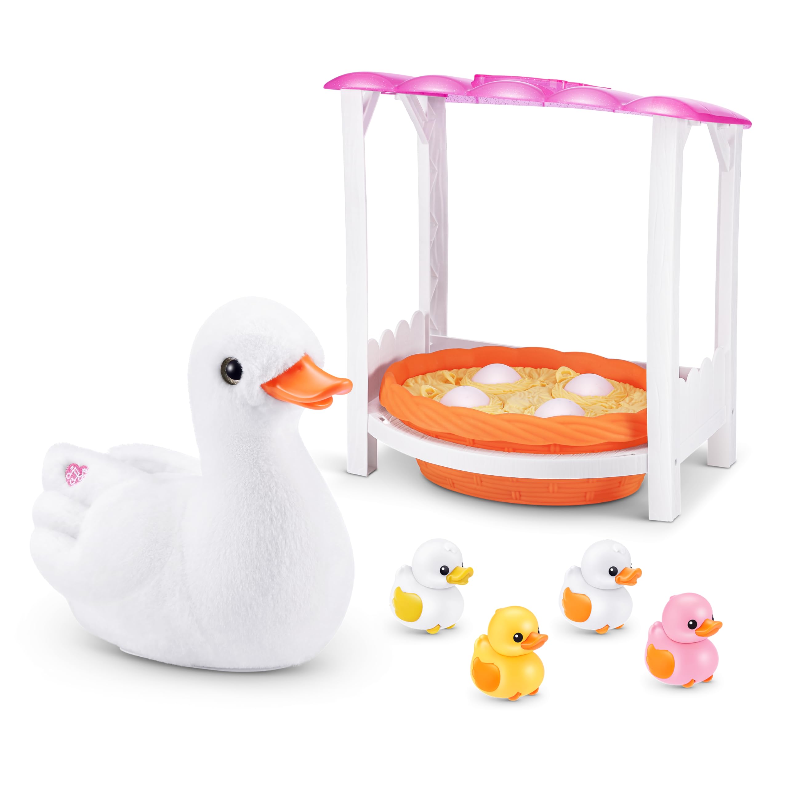 Pets Alive Mommy Baby Anatra peluche interattivo con pulcini