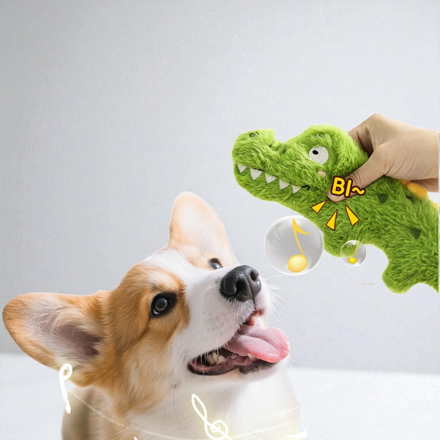 ToyalFriends Pet Beds Coccodrillo gioco cane peluche con corda