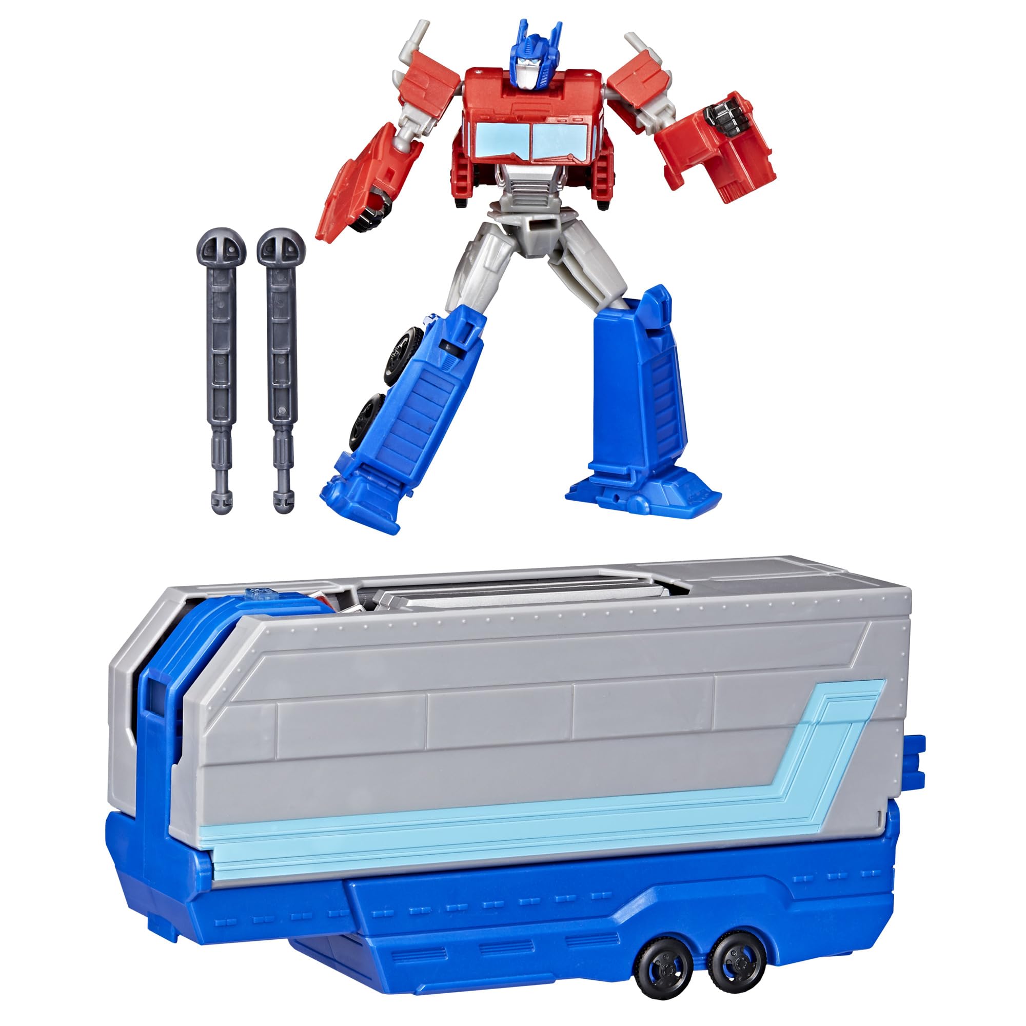 Transformers EarthSpark Optimus Prime playset Rimorchio Battaglia