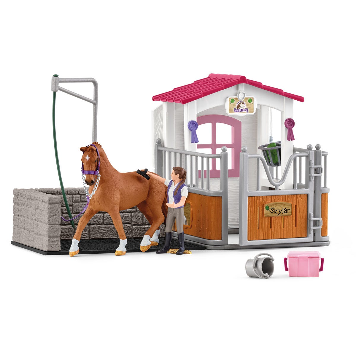 Schleich Horse Club Postazione Lavaggio Box Cavalli 72177