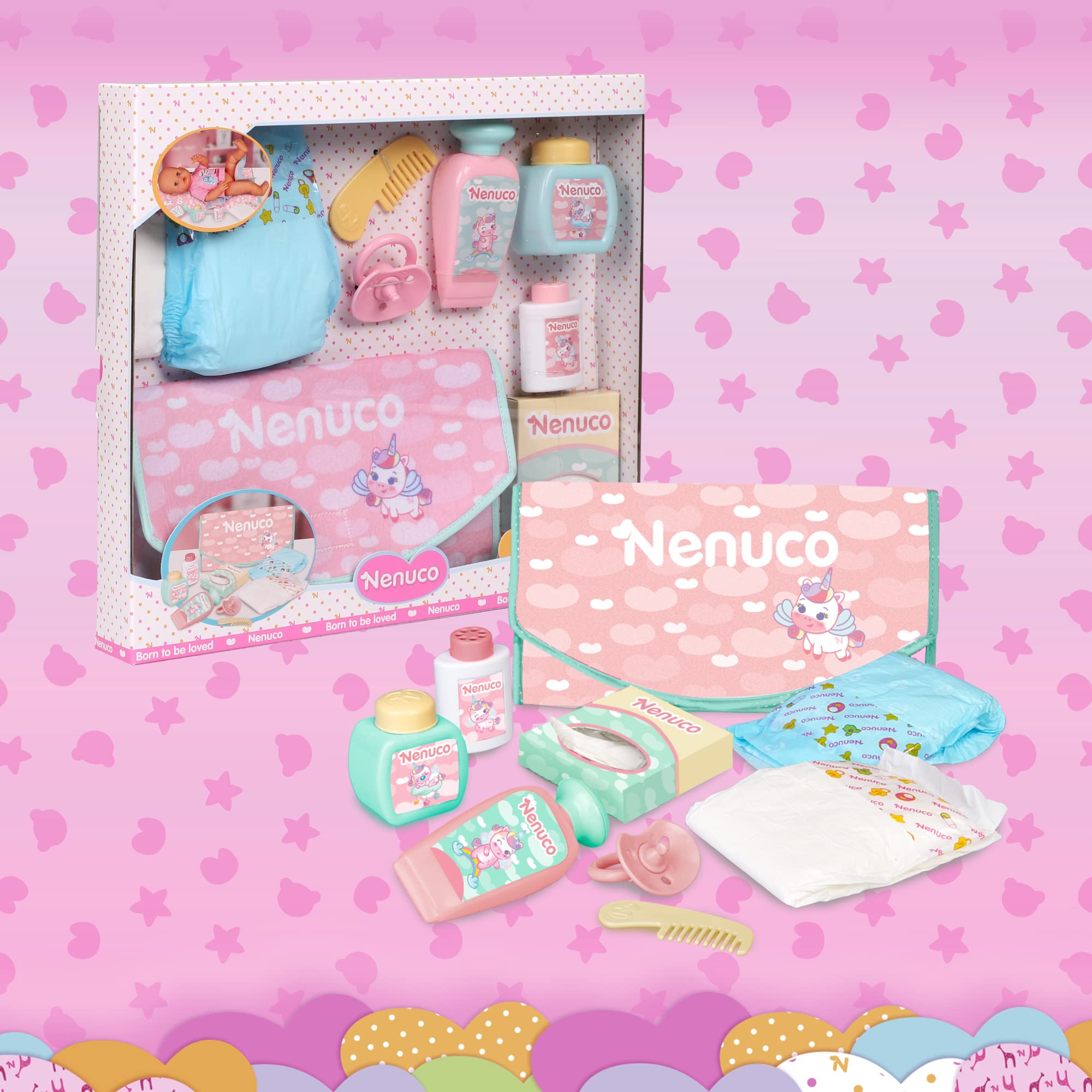 Nenuco Borsa Fasciatoio Bambola con Accessori Cambio Pannolino