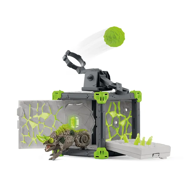 Schleich Eldrador BattleCave Camaleonte di pietra playset catapulta