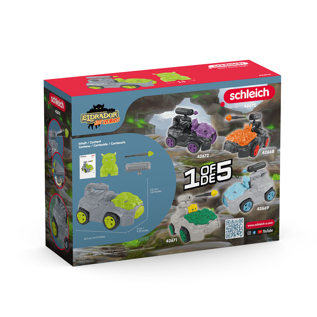 Schleich Eldrador Crashmobile Roccia 42670 veicolo Mini Creature