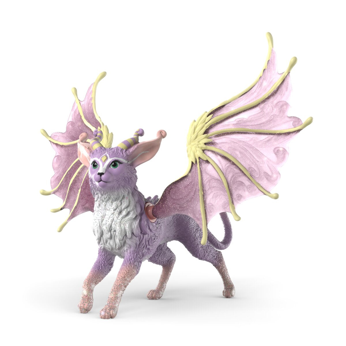 Schleich Eldrador Drago Gatto Alato 70846 Statuina Ali Rosa