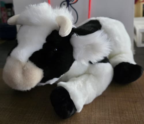 La Pelucherie Countryside Colette peluche mucca 55 cm bianco