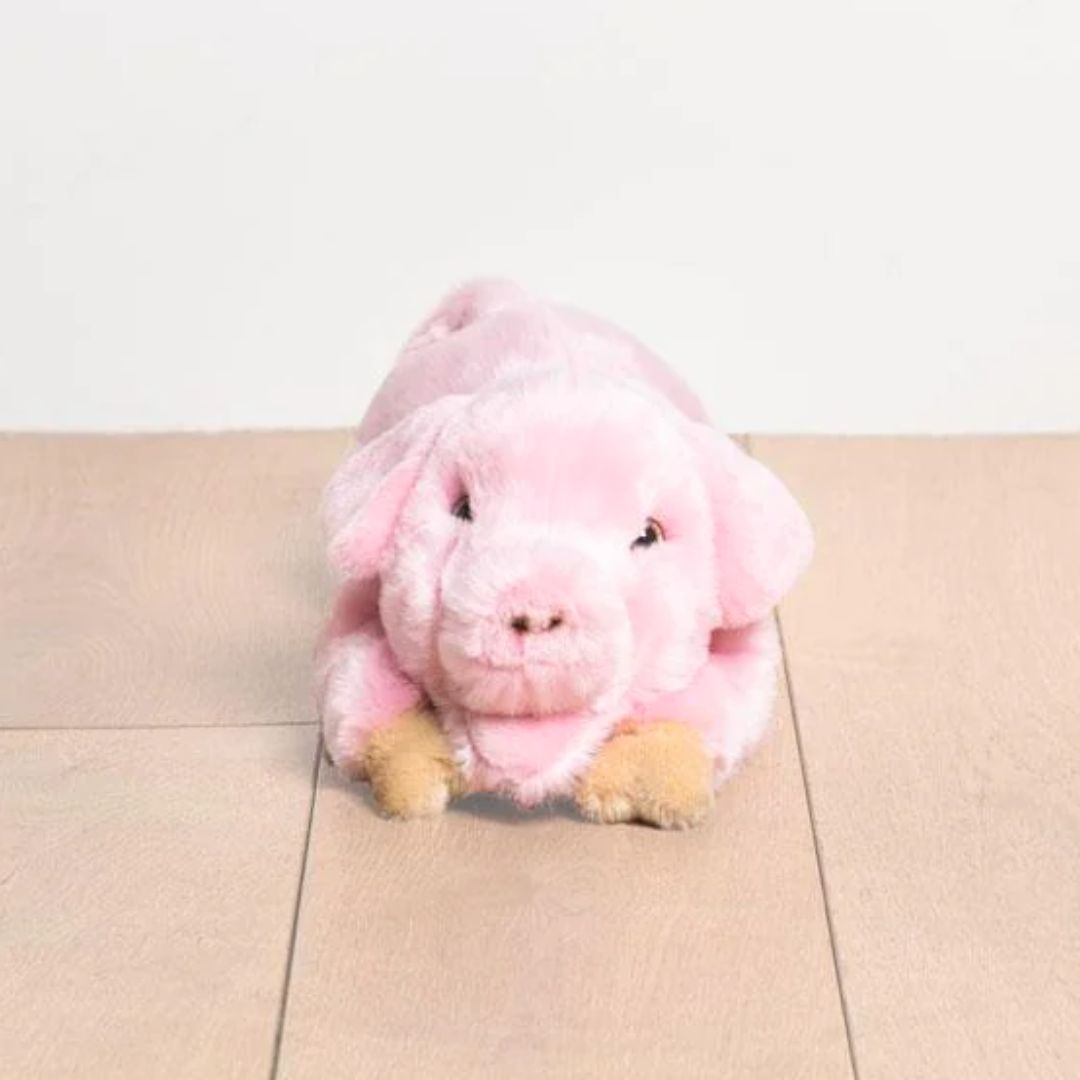 La Pelucherie Fattoria Maiale Georges peluche 40cm rosa