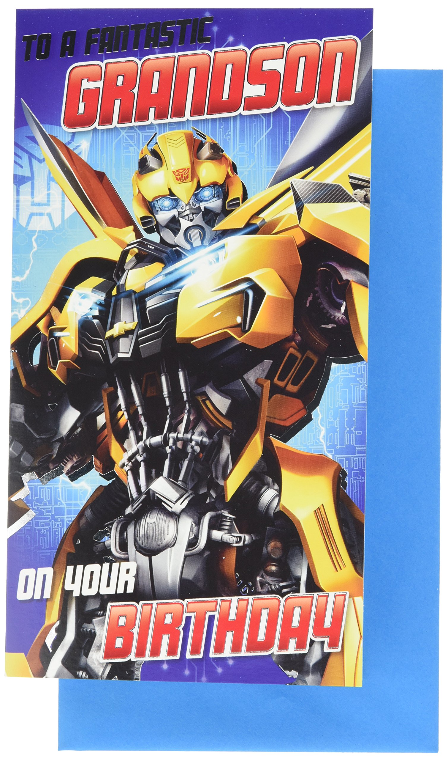 Transformers Collectibles biglietto auguri nipote compleanno con busta
