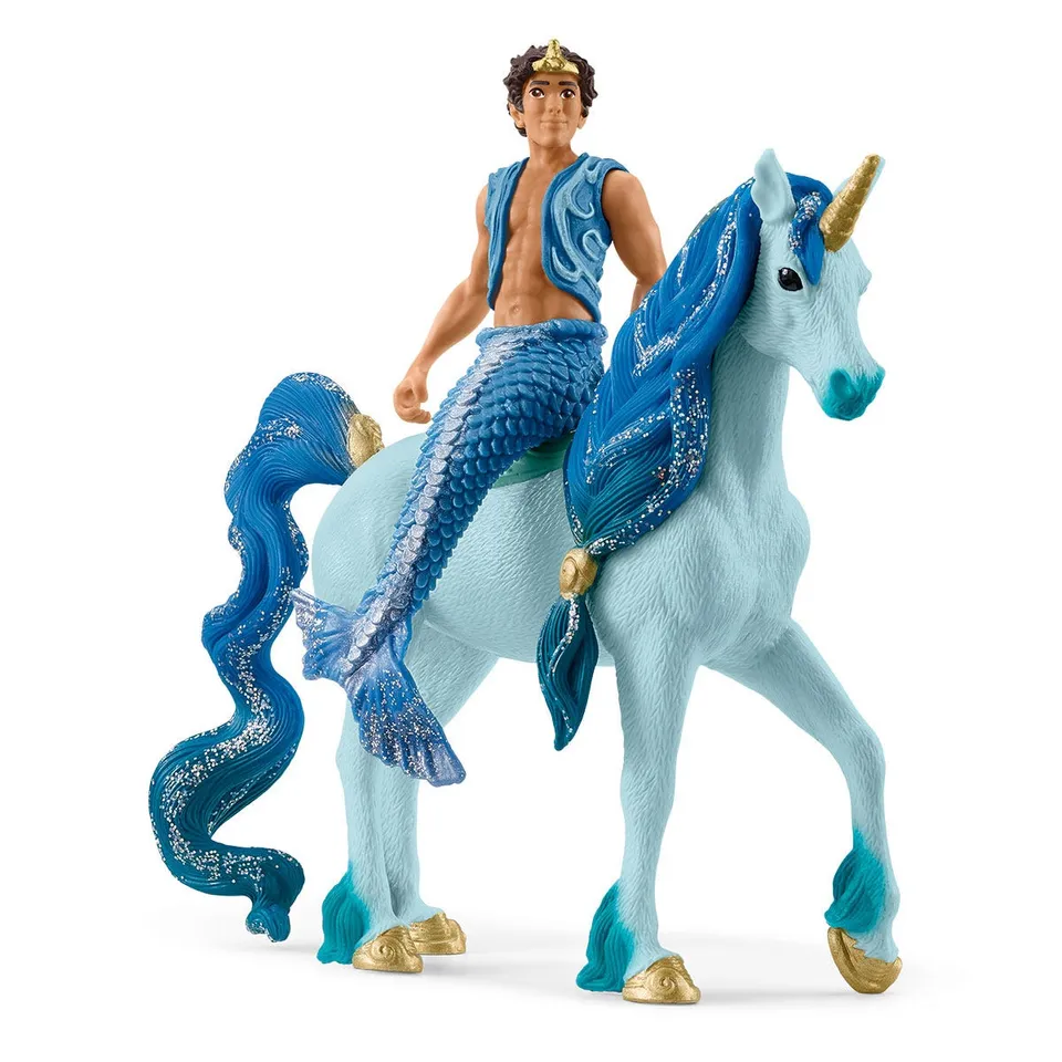 Schleich Bayala Aryon su Unicorno 70718 Action Figure Blu