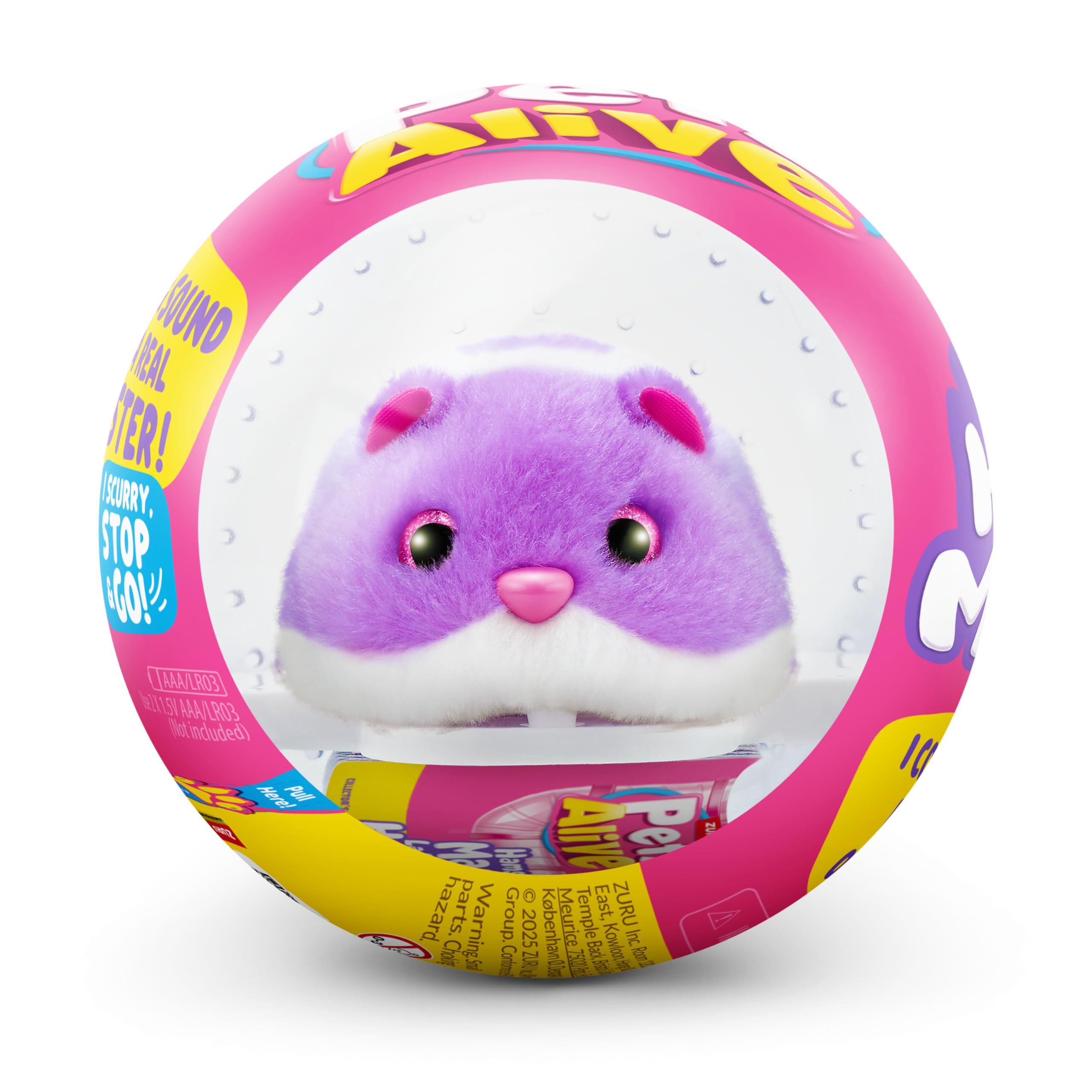 Pets Alive Hamster Mania viola peluche interattivo 20 suoni