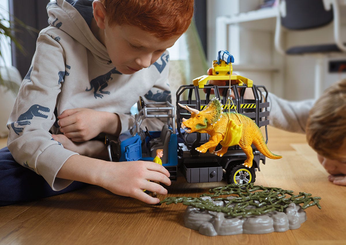 Schleich Dinosaurs Missione dinosauri camion 42565 gru