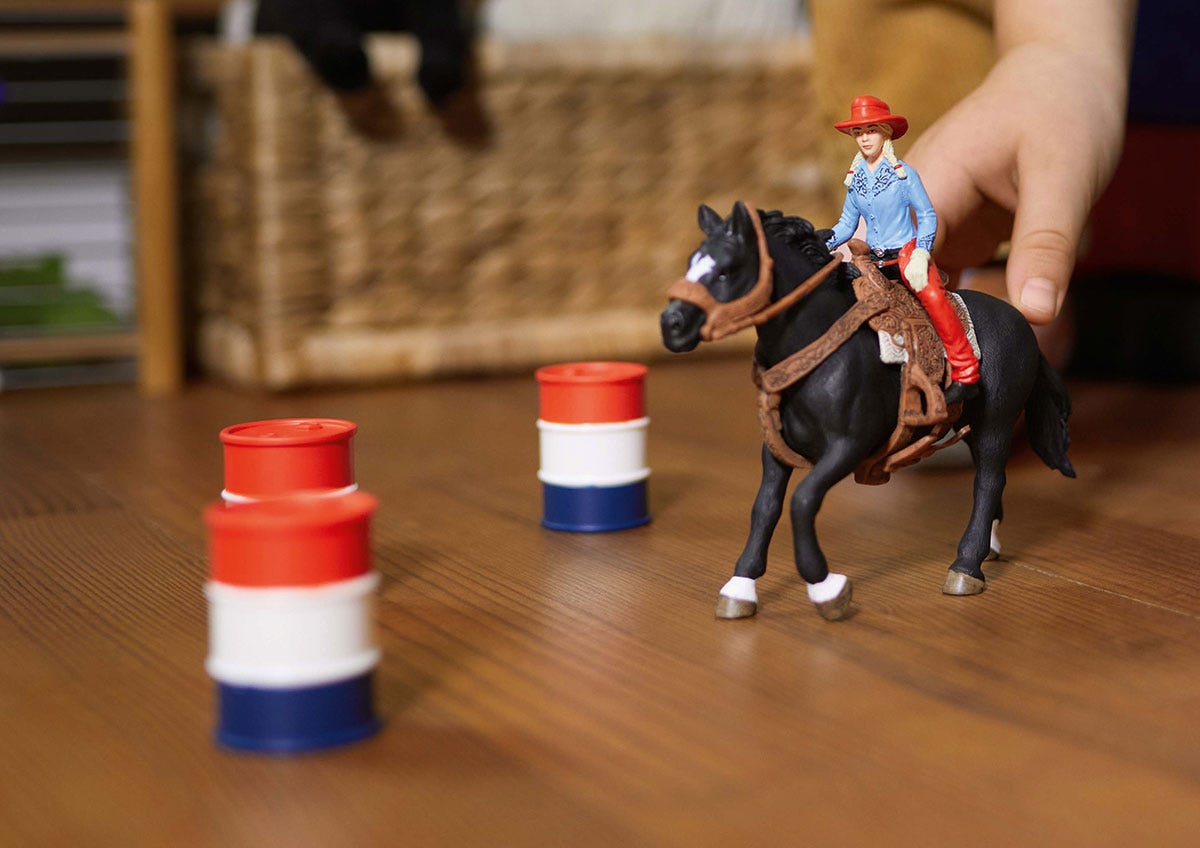 Schleich Horse Club Barrel Racing playset cowgirl 42576